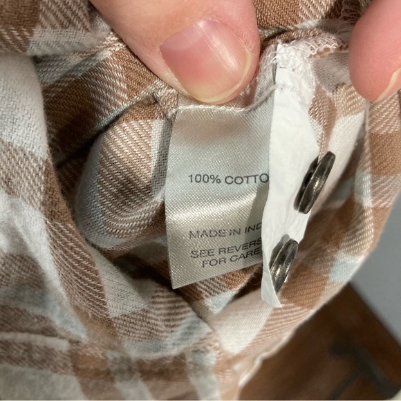 NWT BKE plaid flannel button down shirt size XS - Picture 6 of 6